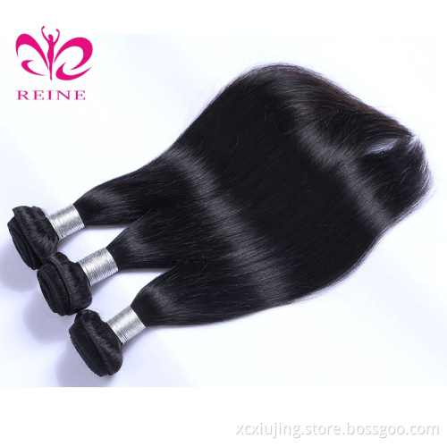 Factory price deep wave virgin human brazilian/peruvian/indian/malaysian hair weave 3 bundles with lace frontal